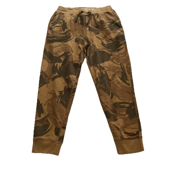 Polo Ralph Lauren Camo Jogger Sweatpants Mens Large Fleece Denim